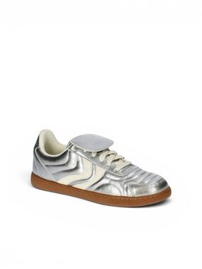 MADDEN NYC Silver Foldover Sneakers with Velcro Strap 8 NWT